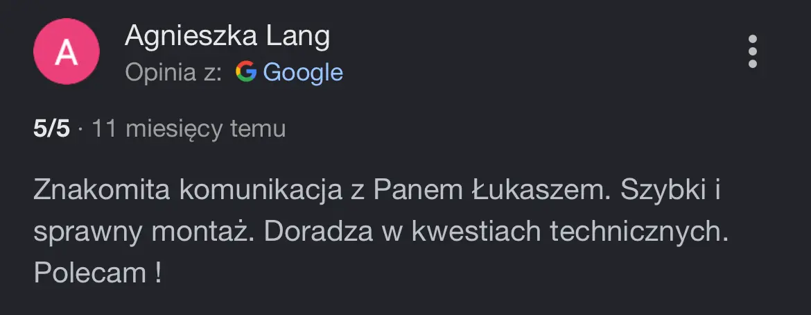 Opinia Google 3
